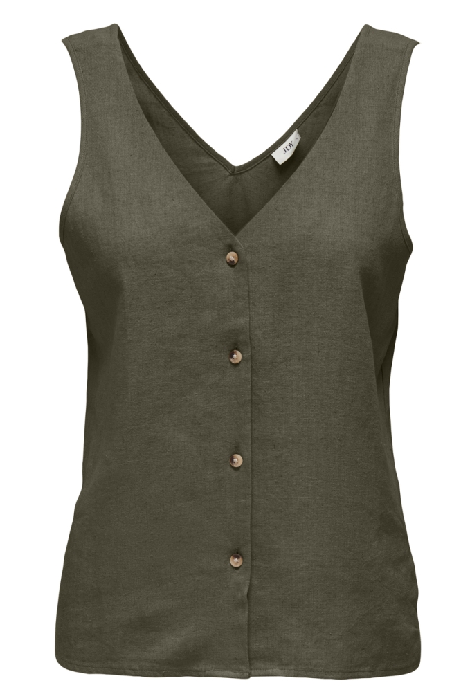 JDYSAY S/L LINEN V-NECK TOP WVN DIA 15317387 KALAMATA